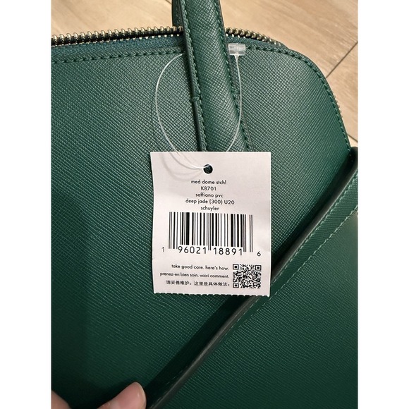 Kate Spade Schuyler Medium Dome Satchel & Wallet Set Deep Jade Green NWT - Picture 3 of 7